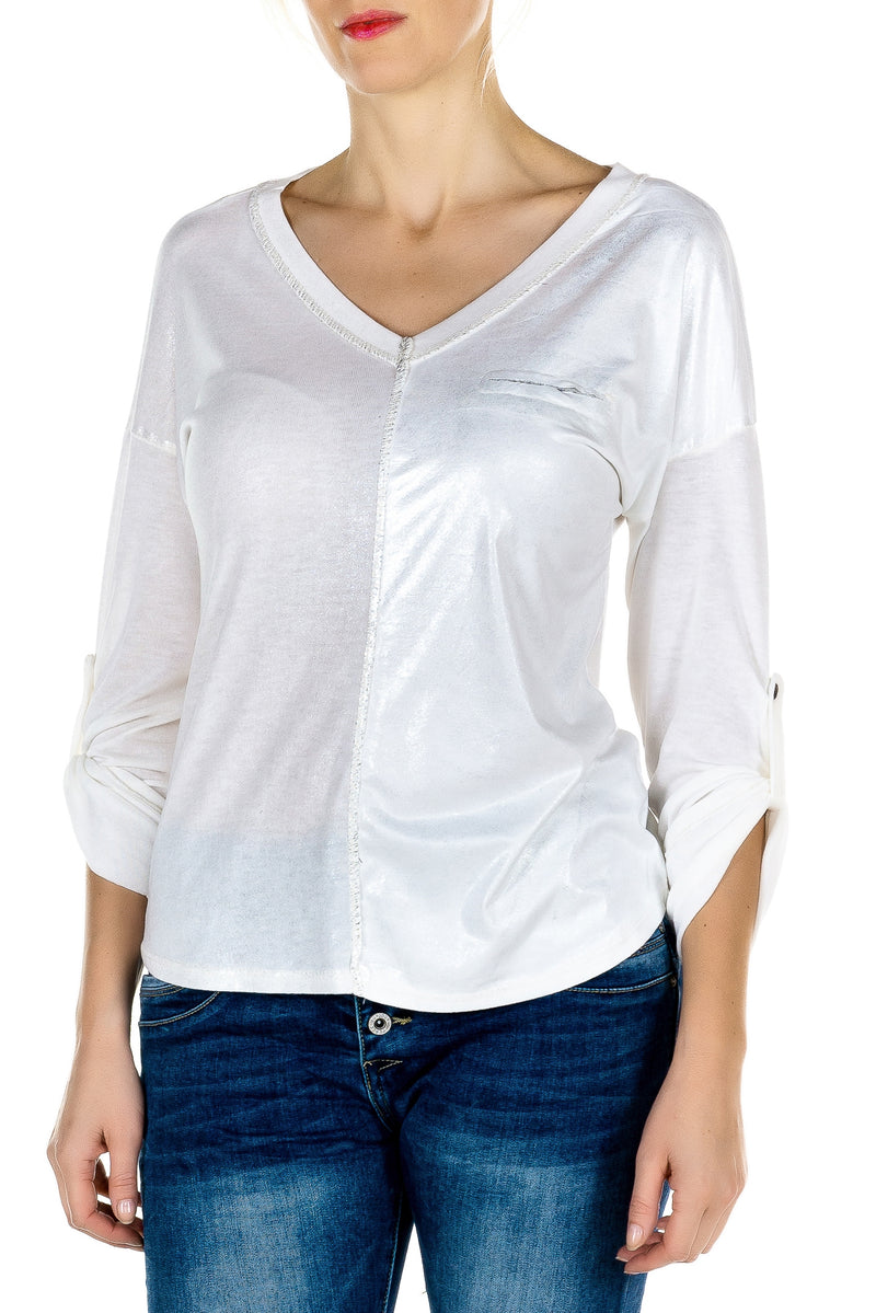 Sequin Detailed Foil effect Top