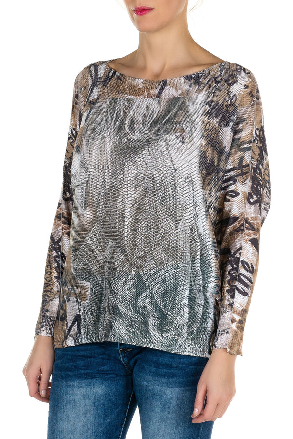 Boat Neck Dolman sleeve pullover top