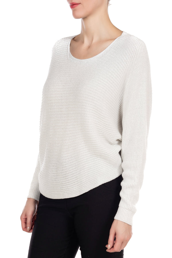 Dolman Sleeve Lurex Sweater